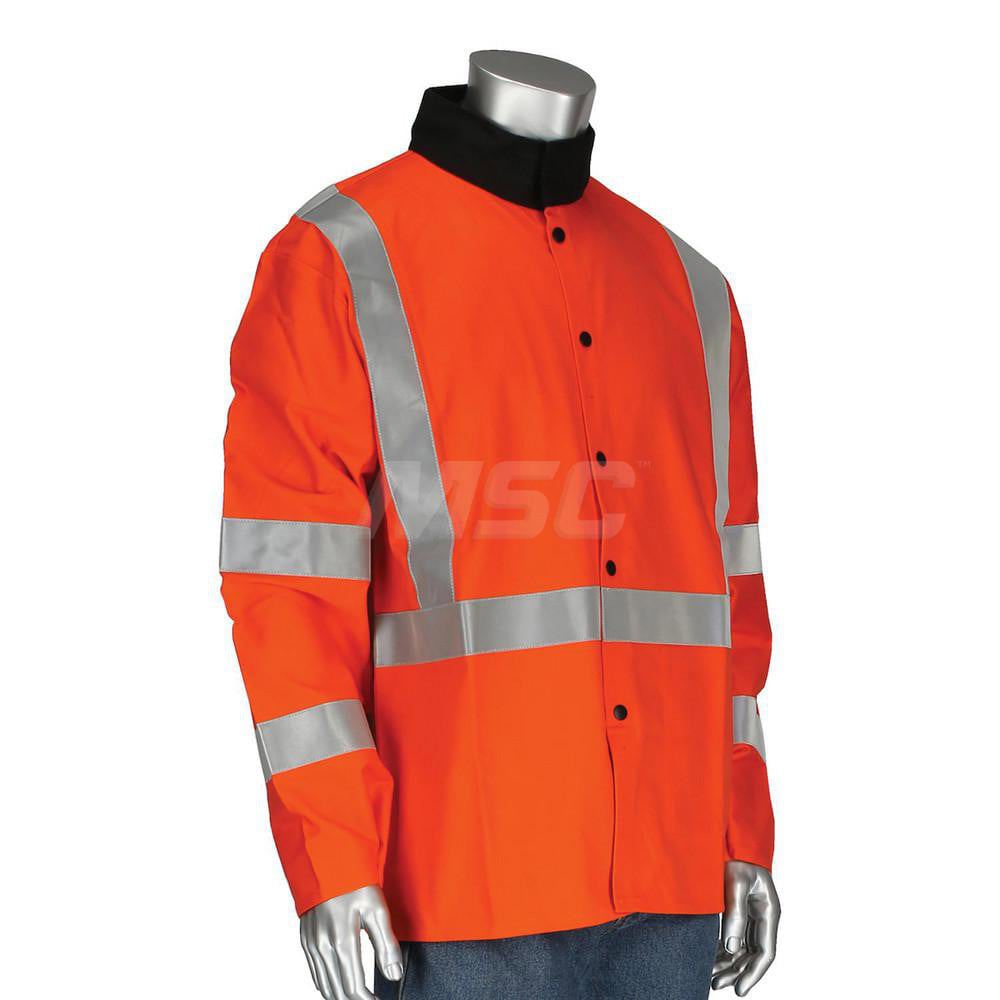 Jacket: Flame-Resistant & Welding, Size Small, Sateen Cotton