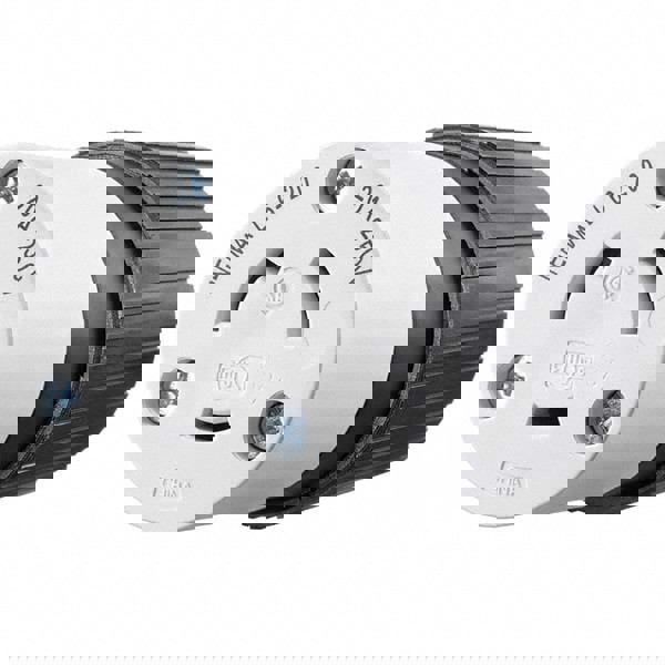 Locking Inlet: Connector, Industrial, L6-20R, 250V, Black & White