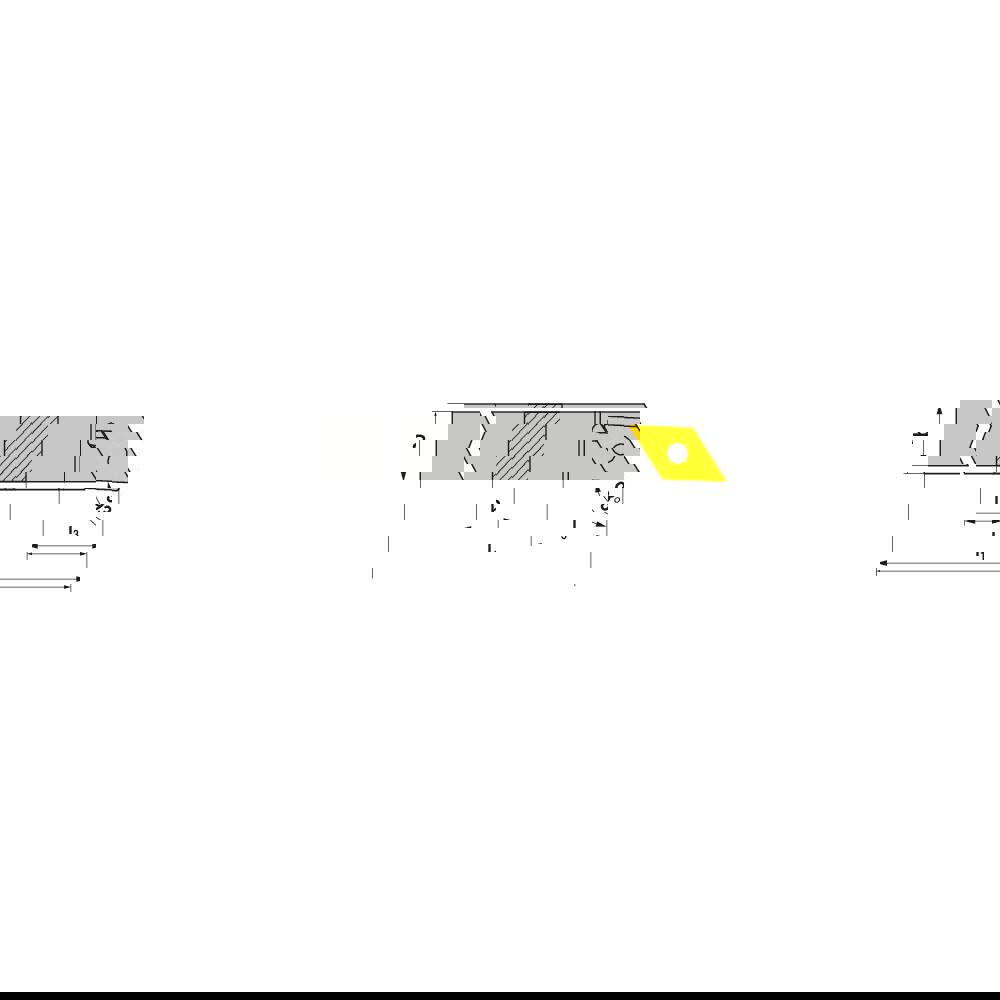 Indexable Turning Toolholders; Toolholder Style: SDJNL ; Lead Angle: 93.000 ; Insert Holding Method: Screw ; Shank Width (mm): 12.00 ; Shank Height (mm): 12.00 ; Overall Length (mm): 100.0000