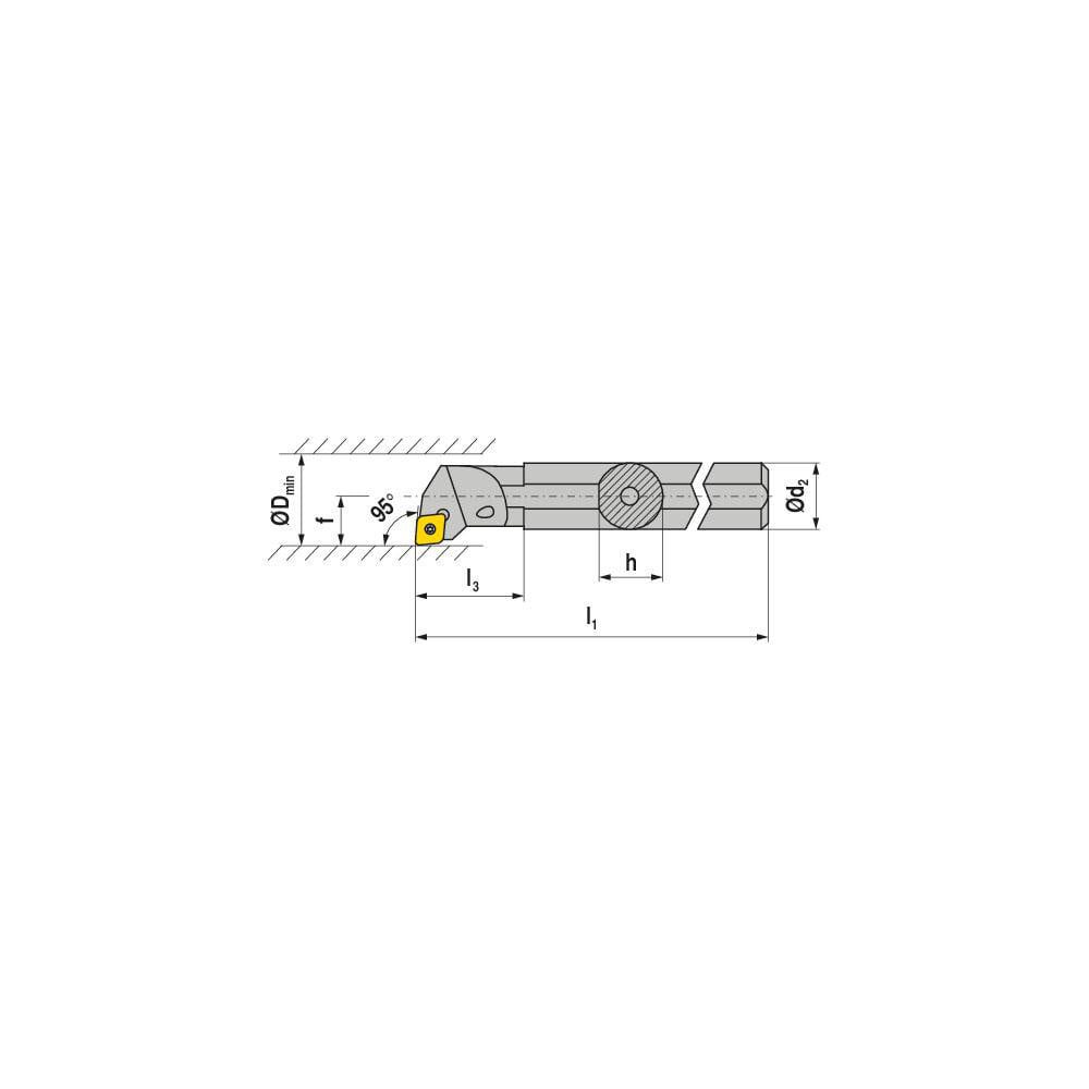 Indexable Boring Bars; Minimum Bore Diameter (mm): 34.00 ; Maximum Bore Depth (Decimal Inch): 1.4961 ; Toolholder Style: SCLCR ; Tool Material: Solid Carbide ; Shank Diameter (Decimal Inch): 25.0000 ; Shank Diameter (mm): 25.00