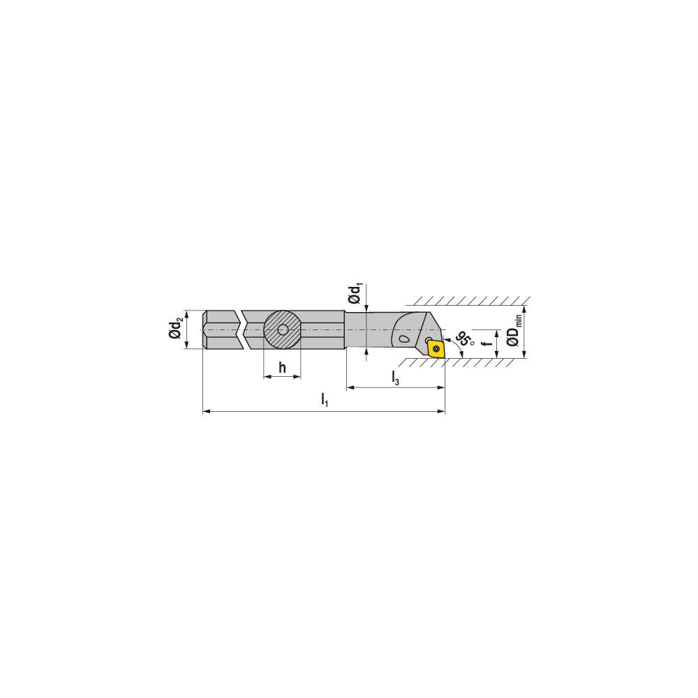 Indexable Boring Bars; Minimum Bore Diameter (mm): 14.00 ; Maximum Bore Depth (Decimal Inch): 1.4961 ; Toolholder Style: SCLCL ; Tool Material: Solid Carbide ; Shank Diameter (Decimal Inch): 12.0000 ; Shank Diameter (mm): 12.00