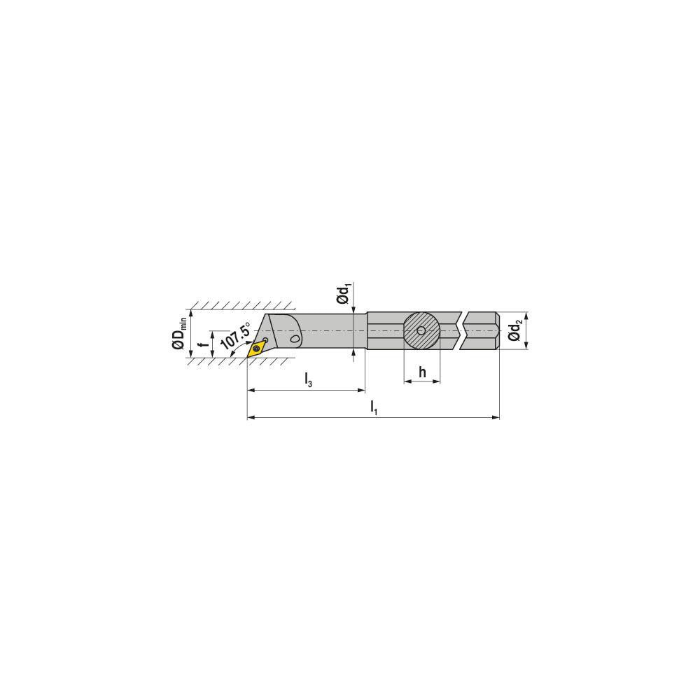 Indexable Boring Bars; Minimum Bore Diameter (mm): 15.50 ; Maximum Bore Depth (Decimal Inch): 1.1024 ; Toolholder Style: SDQCR ; Tool Material: Solid Carbide ; Shank Diameter (Decimal Inch): 12.0000 ; Shank Diameter (mm): 12.00