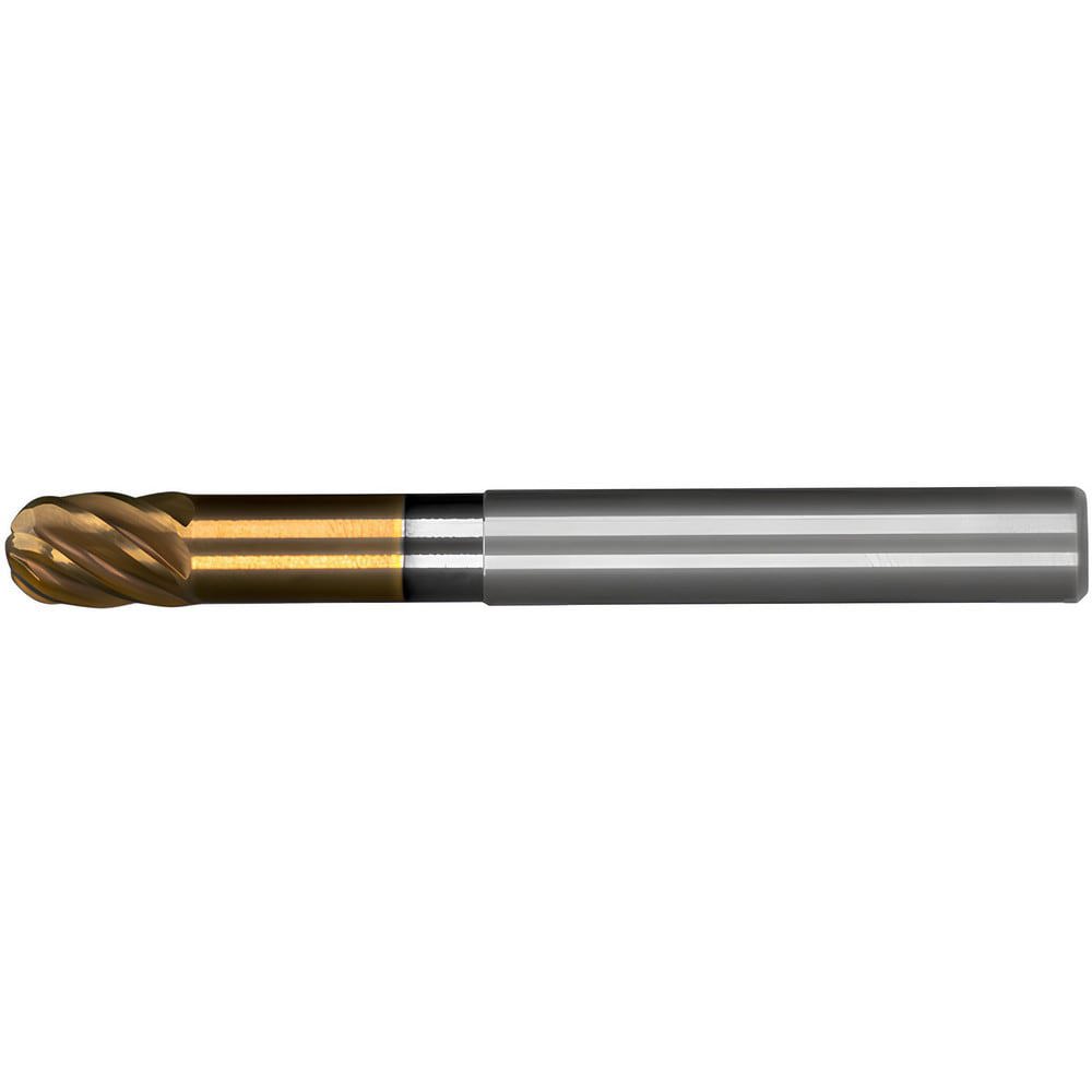 Ball End Mills; Mill Diameter (Inch): 1/2 ; Mill Diameter (Decimal Inch): 0.5000 ; Number Of Flutes: 6 ; End Mill Material: Solid Carbide ; Length of Cut (Decimal Inch): 0.6250 ; Length of Cut (Inch): 5/8
