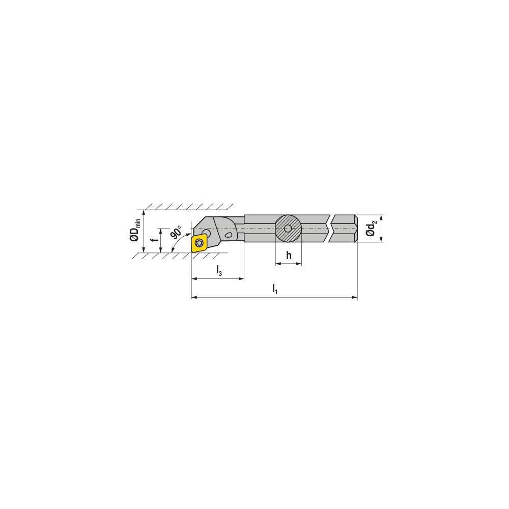Indexable Boring Bars; Minimum Bore Diameter (mm): 11.00 ; Maximum Bore Depth (Decimal Inch): 0.6693 ; Toolholder Style: SCFCR ; Tool Material: Steel ; Shank Diameter (Decimal Inch): 8.0000 ; Shank Diameter (mm): 8.00