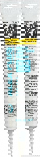 Caulk: 5.5 oz Tube, White, Acrylic & Latex