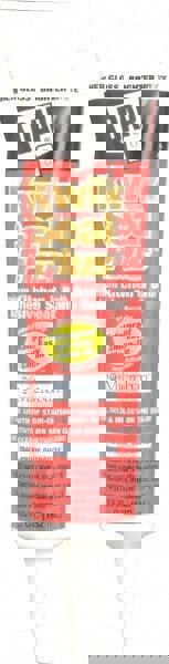 Caulk: 5.5 oz Tube, White, Acrylic & Latex