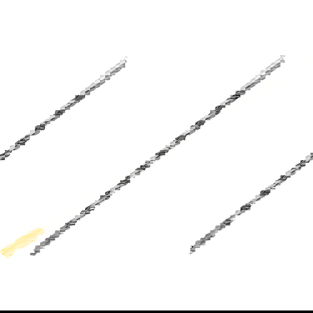 Extra Length Drill Bits; Drill Bit Size (mm): 4.30 ; Overall Length (mm): 199.0000 ; Tool Material: Solid Carbide ; Coating/Finish: AlCrN; TiAlN ; Coolant Through: Yes ; Flute Type: Spiral