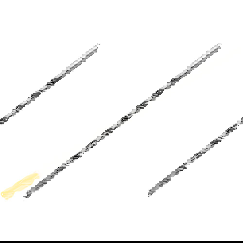 Extra Length Drill Bits; Drill Bit Size (mm): 5.10 ; Overall Length (mm): 203.0000 ; Tool Material: Solid Carbide ; Coating/Finish: AlCrN; TiAlN ; Coolant Through: Yes ; Flute Type: Spiral