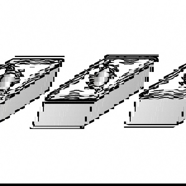 Turning Inserts; Relief Angle: 0.000 ; Corner Radius (mm): 0.40 ; Corner Radius (Inch): 1/64 ; Corner Radius (Decimal Inch): 0.0157 ; Included Angle: 35 ; Manufacturer Grade: KCU10B