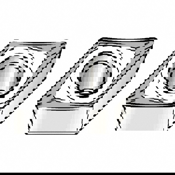 Turning Inserts; Relief Angle: 7.000 ; Corner Radius (mm): 0.80 ; Corner Radius (Inch): 1/32 ; Corner Radius (Decimal Inch): 0.0313 ; Included Angle: 55 ; Manufacturer Grade: KCU10B