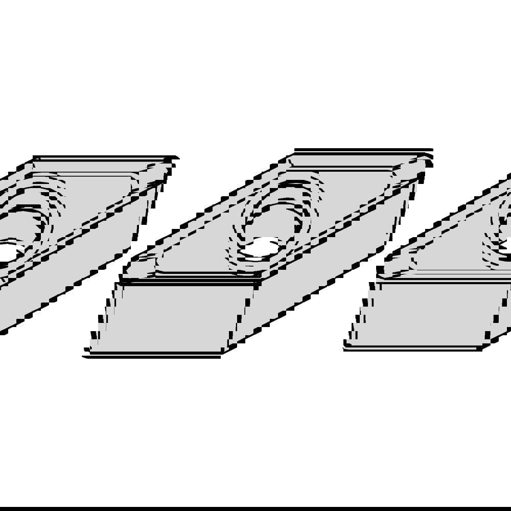 Turning Inserts; Relief Angle: 5.000 ; Corner Radius (mm): 0.80 ; Corner Radius (Inch): 1/32 ; Corner Radius (Decimal Inch): 0.0313 ; Included Angle: 35 ; Manufacturer Grade: KCU10B