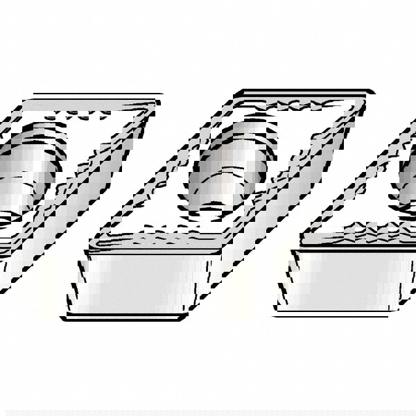 Turning Inserts; Relief Angle: 7.000 ; Corner Radius (mm): 0.40 ; Corner Radius (Inch): 1/64 ; Corner Radius (Decimal Inch): 0.0157 ; Included Angle: 55 ; Manufacturer Grade: KCU10B