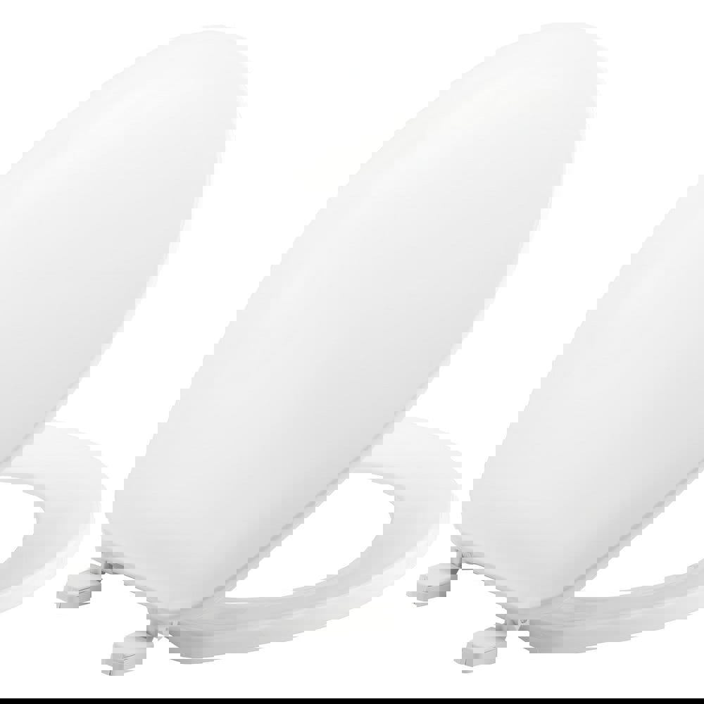 Toilet Seats; Type: Standard; Closed ; Style: Round ; Material: Plastic ; Color: White ; Outside Width: 14.313in (Inch); Inside Width: 8.4380in (Inch)