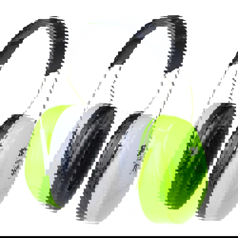 Peltor Optime 105 Hi-Viz Earmuffs, 30 dB NRR, Hi-Viz Green