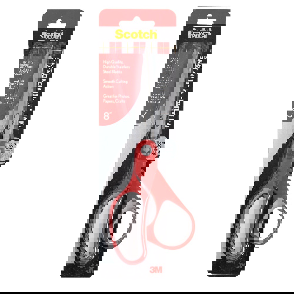 Scissors & Shears; Blade Material: Stainless Steel ; Handle Material: Plastic ; Length of Cut (Inch): 8 ; Handle Style: Comfort Grip ; Handedness: Ambidextrous ; Overall Length Range: 6