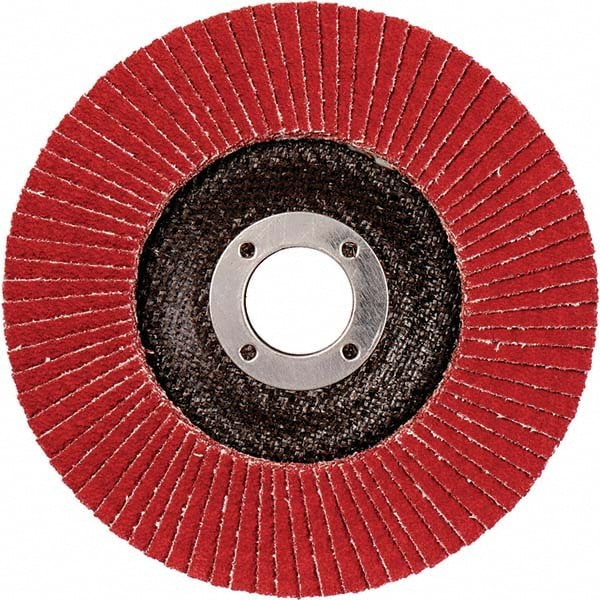 Flap Disc: 5/8-11 Hole, 80 Grit, Ceramic, Type 29