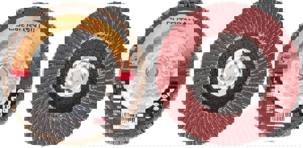 Flap Disc: 5/8-11 Hole, 40 Grit, Ceramic, Type 27