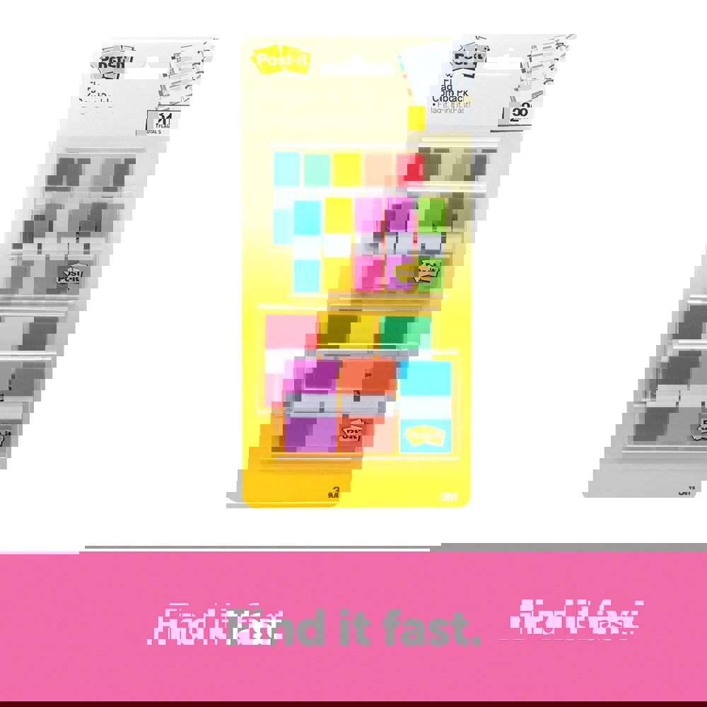 Self-Stick Page Flags; Style: Flag; Color: Multi-Color; Size: 0.47 x 1.7; 0.94 x 1.7