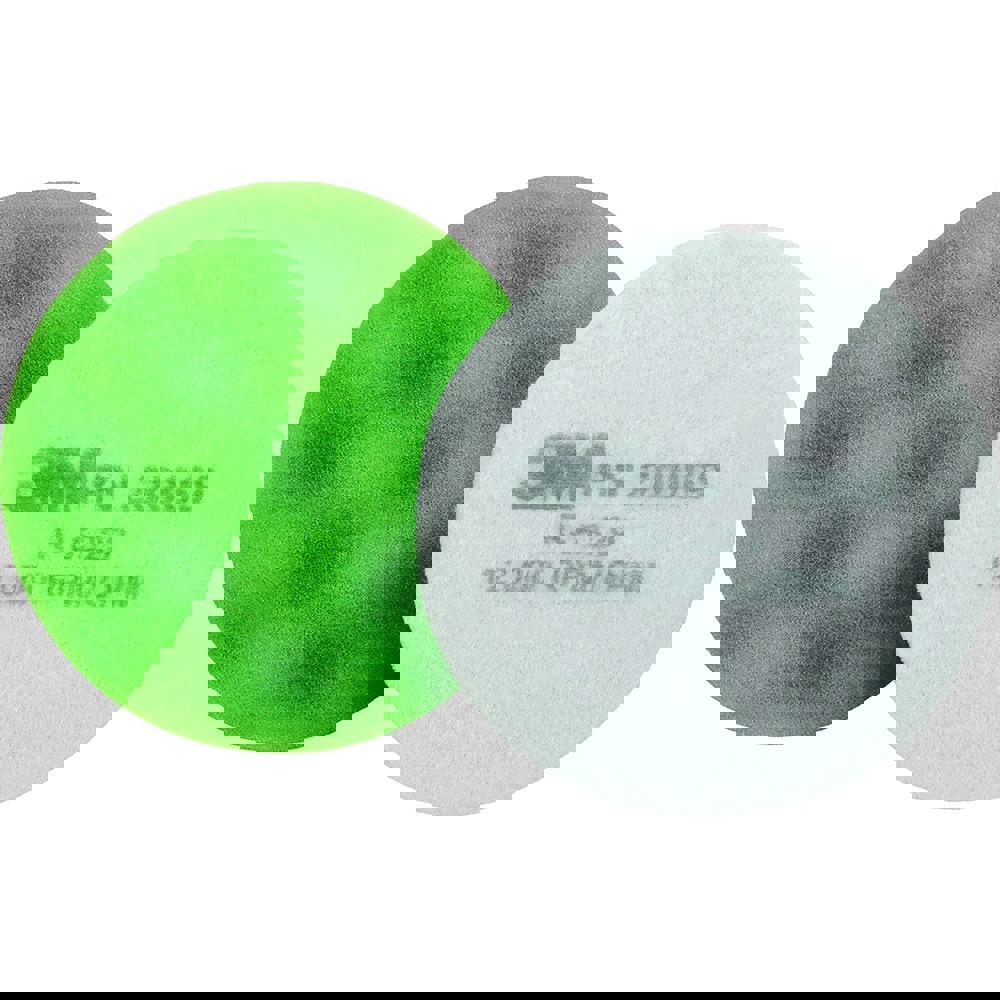 Bonnets & Pads; Diameter (Fractional Inch): 3-1/4 ; Product Type: Buffing Pad; Buffing Pad ; Material: Foam ; Color: Green ; Maximum RPM: 12000.000 ; Attachment Type: Hook & Loop