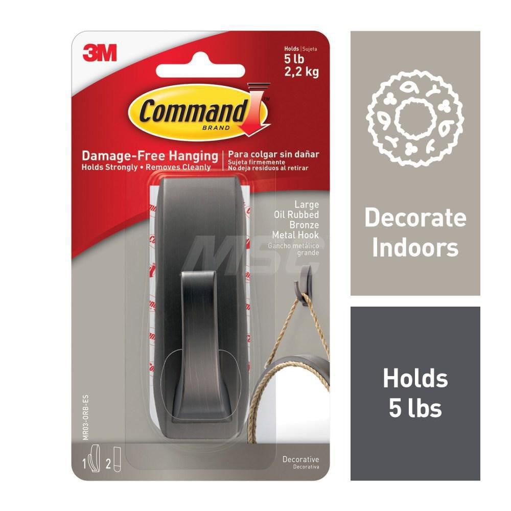 Storage Hook: Adhesive Back Mount, 1.43