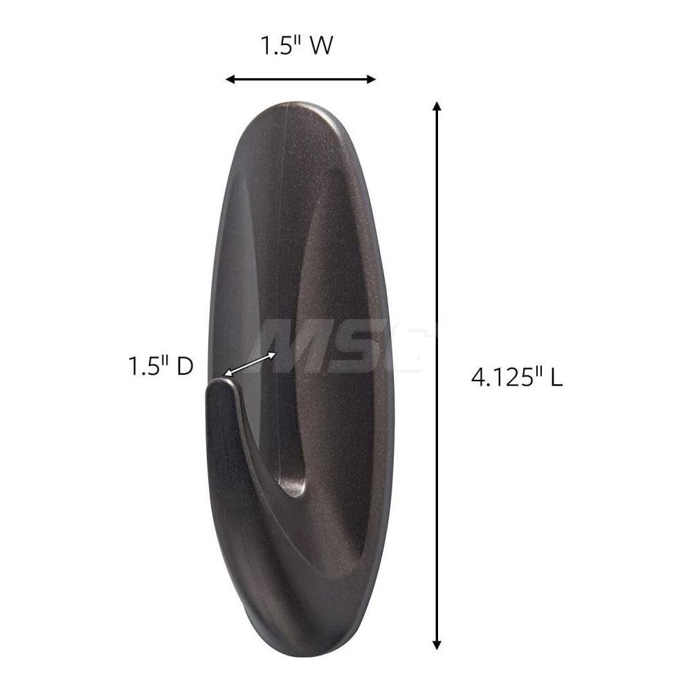 Storage Hook: Adhesive Back Mount, 1.4