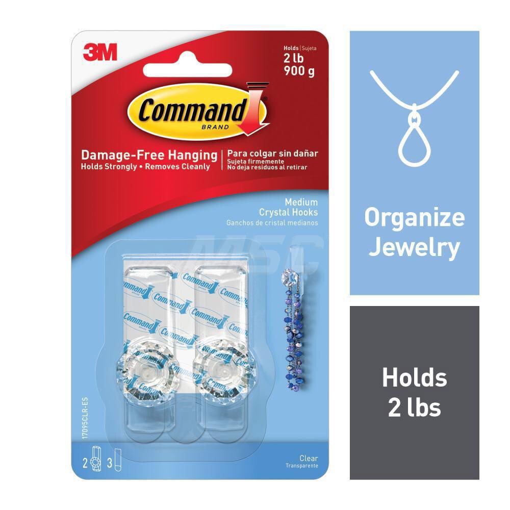 Storage Hook: Adhesive Back Mount, 0.863