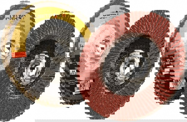 Flap Disc: 5/8-11 Hole, 40 Grit, Ceramic, Type 27