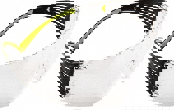 SecureFIt Protective Eyewear, 400 Series, Green Plastic Frame, Clear Polycarbonate Lens