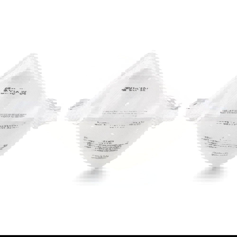 Healthcare Respirator: Contains Nose Clip, White, Size Universal