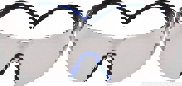 Safety Glass: Anti-Fog, Polycarbonate, Gray Lenses, Frameless, UV Protection