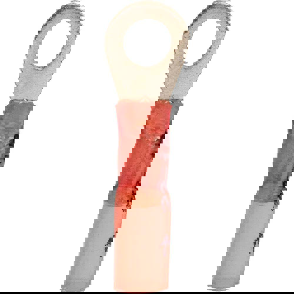 Circular Ring Terminal: Partially Insulated, 22 to 18 AWG, Crimp Connection