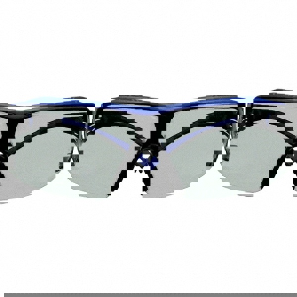 Safety Glass: Scratch-Resistant, Polycarbonate, Gray Lenses, Frameless, UV Protection