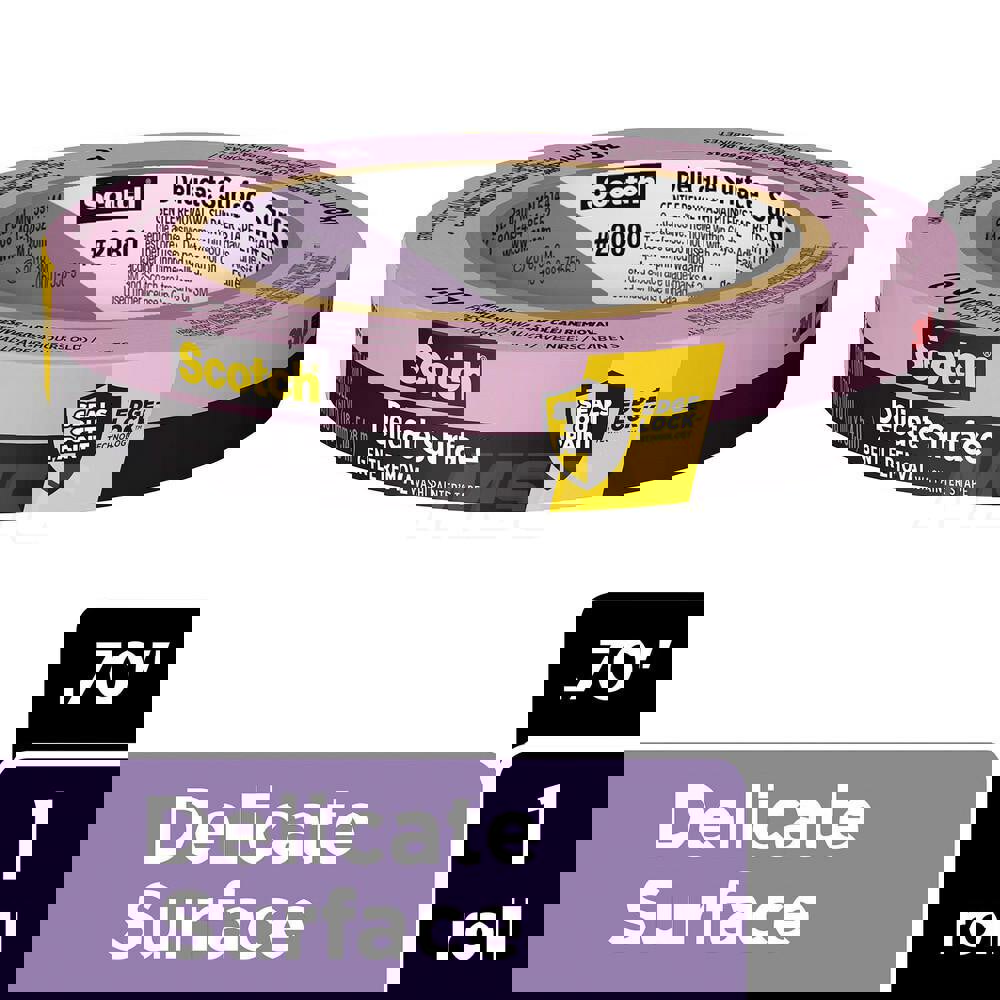 Painter's Tape: 18 mm Wide, 60 yd Long, Purple