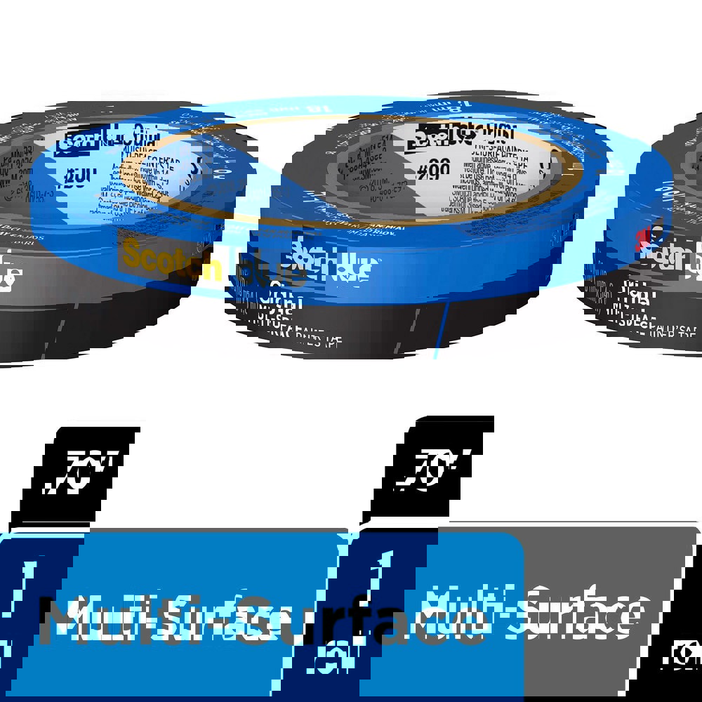 Masking & Painters Tape; Tape Type: Painter's ; Tape Material: Paper ; Length (Meters): 54.8 ; Thickness (mil): 6.187 ; Color: Blue ; Series: 2090-18NC