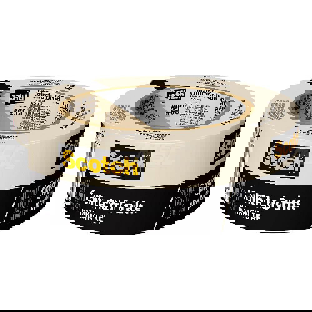 Masking Tape: 36 mm Wide, 60.1 yd Long, Tan