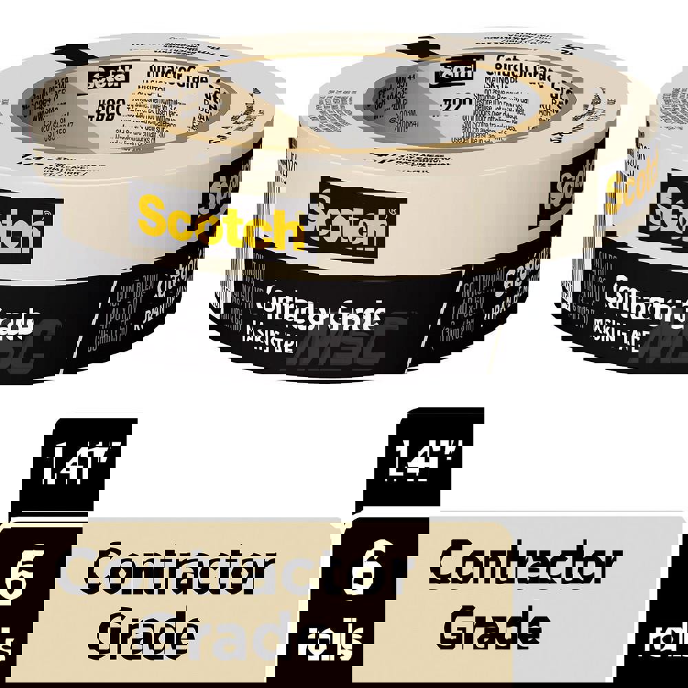 Masking Tape: 36 mm Wide, 60.1 yd Long, Tan