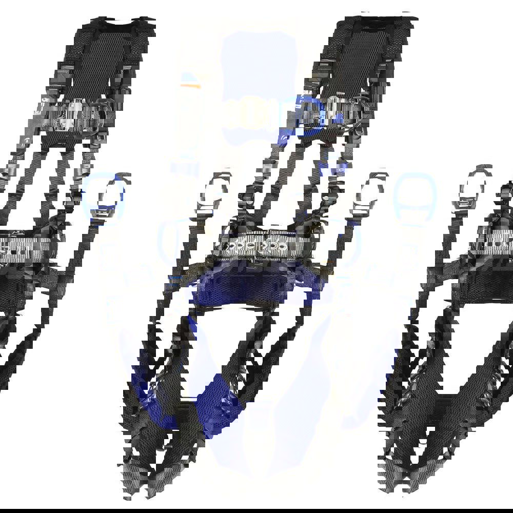 Fall Protection Harnesses: 420 Lb, Tower Climbers Style, Size Large, For Suspension, Back Front & Hips