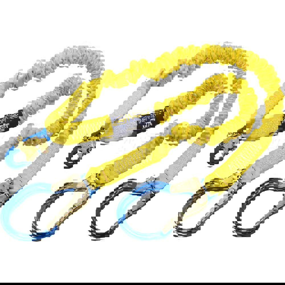 6' Long, 2 Leg Locking Snap Hook Harness Shock Absorbing Lanyard