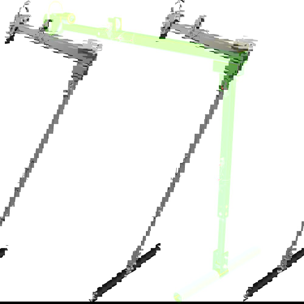 Confined Space Entry & Retrieval Systems; Base Type: Davit ; Winch Power Type: Manual ; Cable Length: 10.0ft ; Maximum Load Capacity: 450.0lb ; Maximum Tripod Height: 120in; 10.0ft ; UNSPSC Code: 24141500