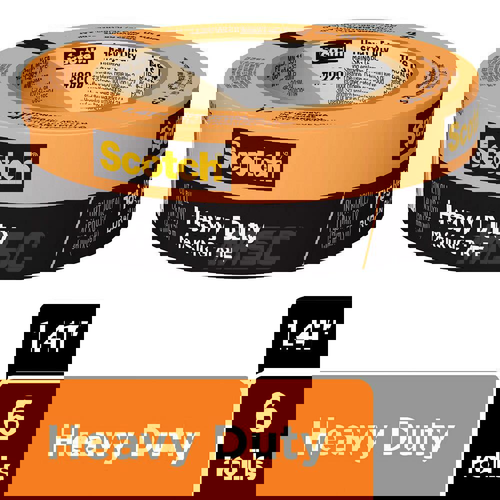 Masking Tape: 36 mm Wide, 60.1 yd Long, Orange