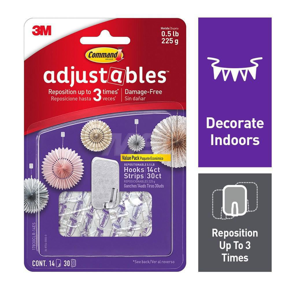 Storage Hook: Adhesive Back Mount, 0.32