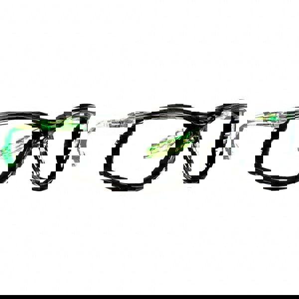 Solus CCS Series Protective Eyewear, Green Plastic Frame, Clear Polycarbonate Lens