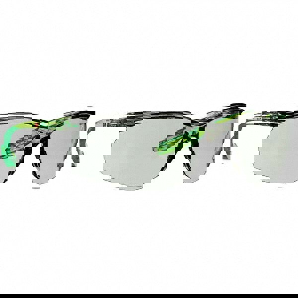 Safety Glass: Anti-Fog & Scratch-Resistant, Polycarbonate, Gray Lenses, Frameless, UV Protection