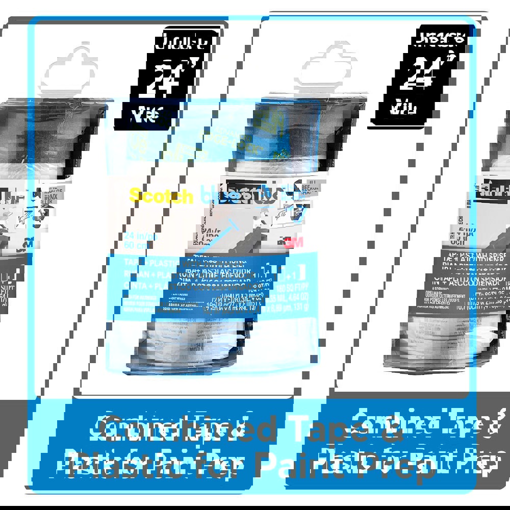 Drop Cloths; Product Type: Masking Film ; Material: LDPE ; Adhesion Type: Adhesive ; Overall Thickness: 9.375 ; Color: Blue ; Overall Width: 24