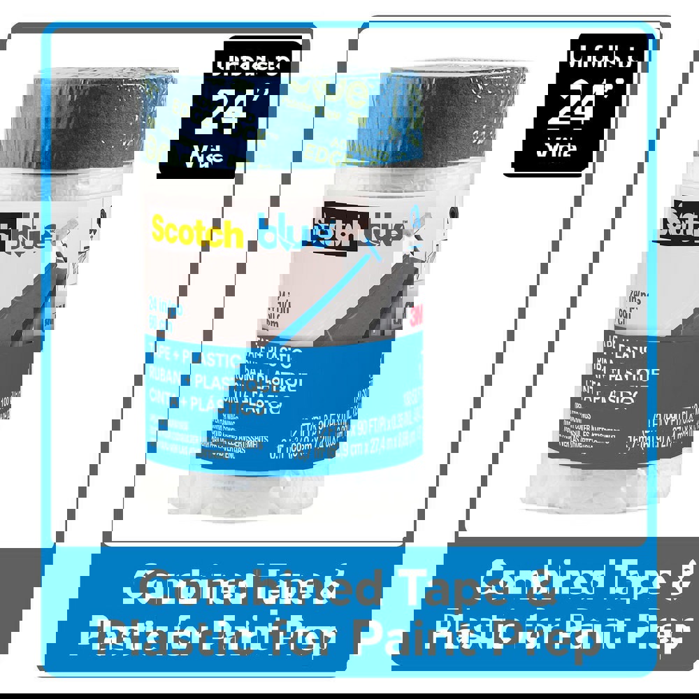 Drop Cloths; Product Type: Masking Film ; Material: LDPE ; Adhesion Type: Adhesive ; Overall Thickness: 4.625 ; Color: Blue ; Overall Width: 24