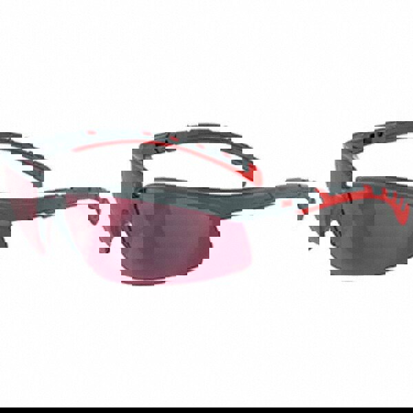 Safety Glass: Scratch-Resistant, Polycarbonate, Red Mirror Lenses, Full-Framed, UV Protection