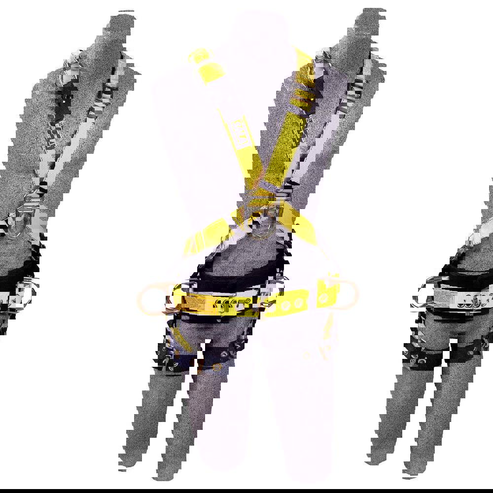 Fall Protection Harnesses: 420 Lb, Cross-Over Style, Size Universal, For Positioning, Polyester, Back Front & Side