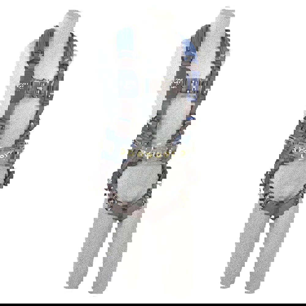 Fall Protection Harnesses: 420 Lb, Vest Style, Size X-Large, For Construction, Polyester, Back