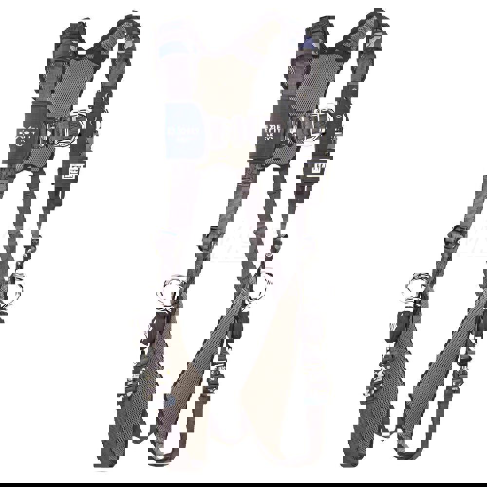 Fall Protection Harnesses: 420 Lb, Vest Style, Size X-Large, For Wind Energy Climbing & Positioning, Polyester, Back Front & Side