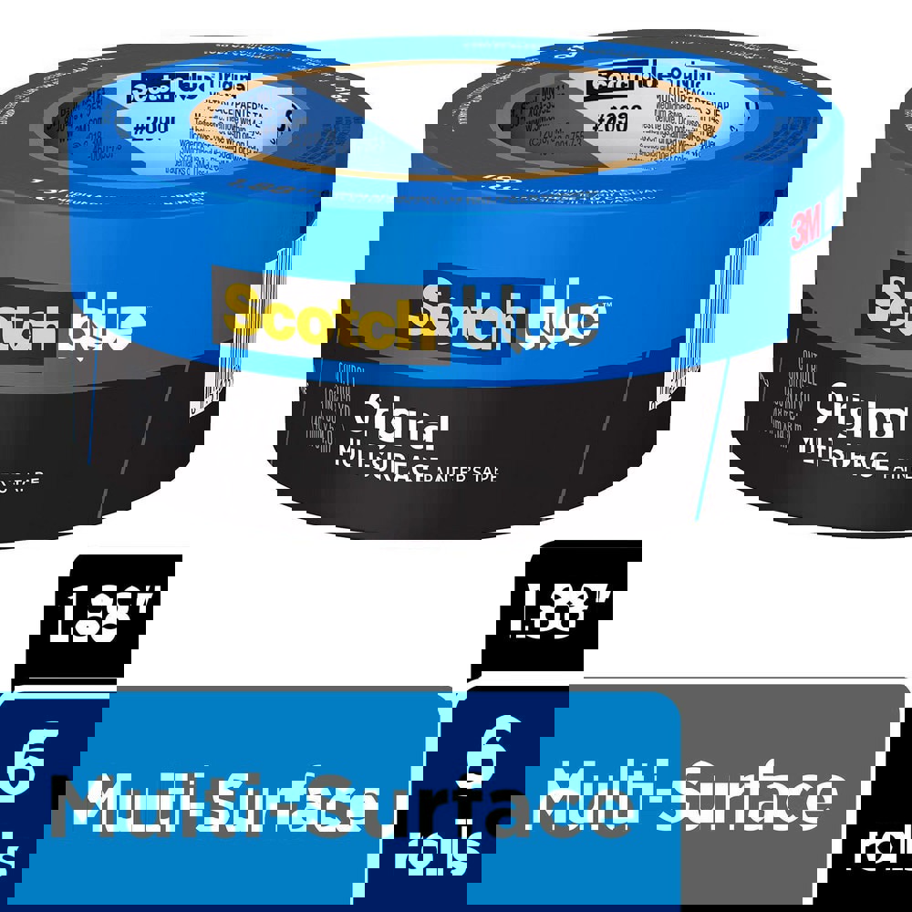 Masking & Painters Tape; Tape Type: Painter's ; Tape Material: Paper ; Length (Meters): 54.8 ; Thickness (mil): 11.938 ; Color: Blue ; Series: 2090-48SC6
